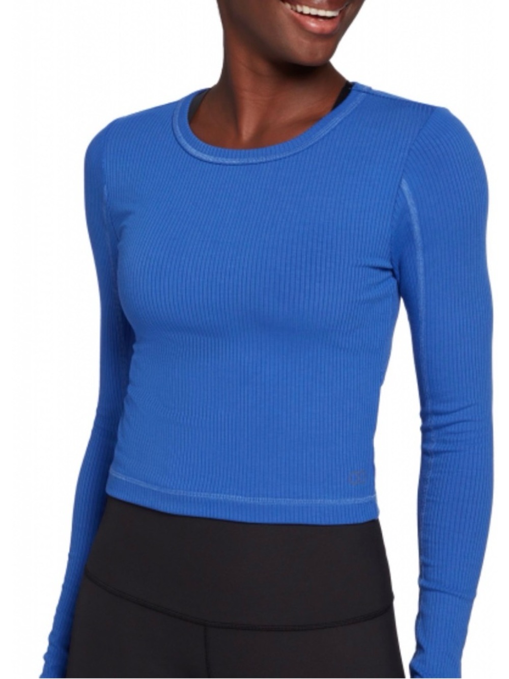 Calia Women’s Ribbed crop longsleeve shirt